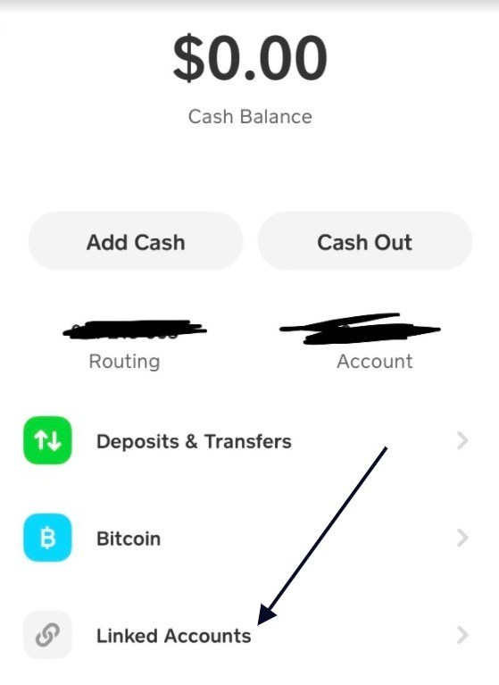 cash app linked accounts