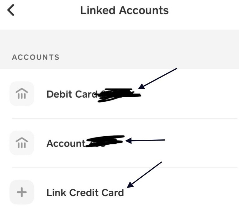 cash app linked accounts