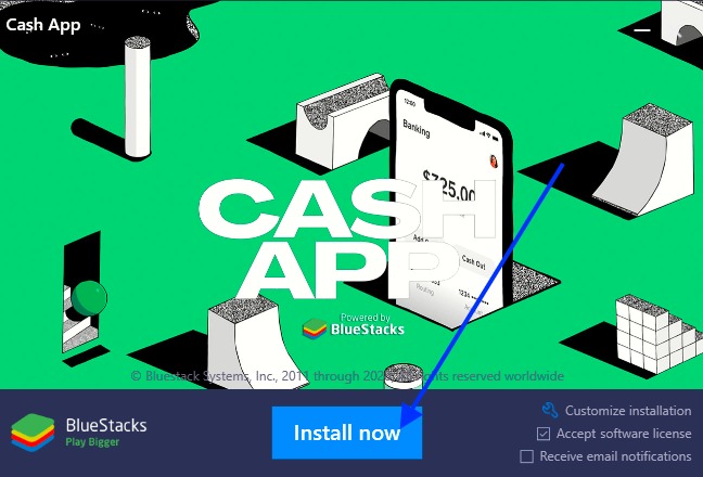cash app bluestacks