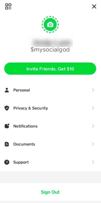 cash app profile settings