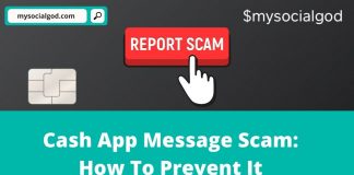 cash app message scam