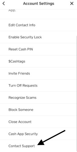 cash app contact support