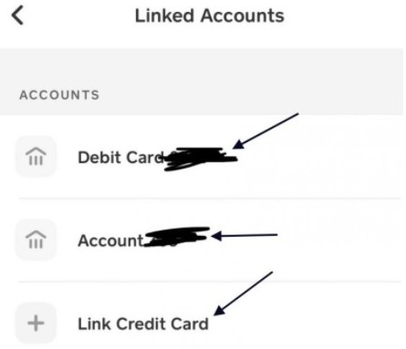 cash app linked accounts