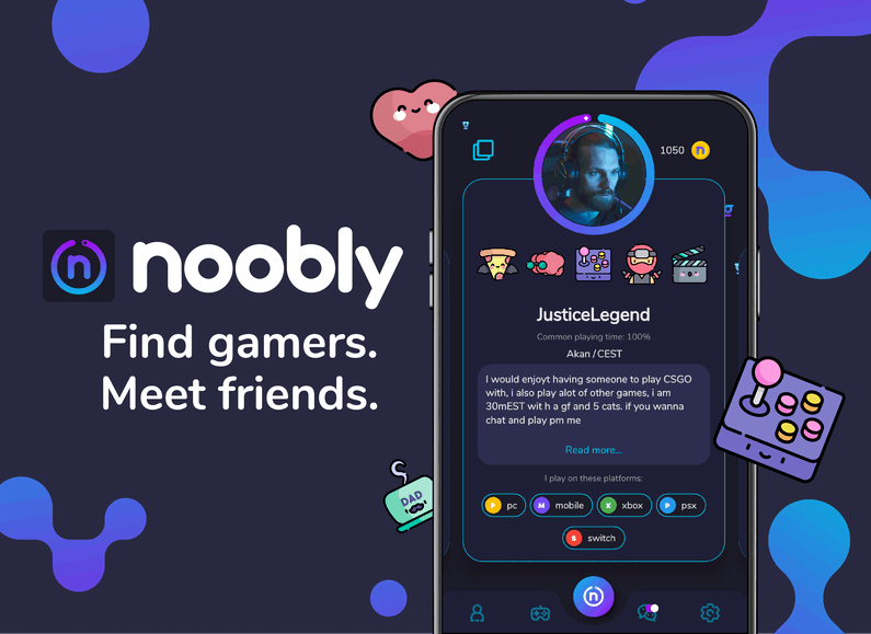 Noobly - Find Gamers And Meet Friends